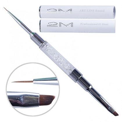 Pensula Nail Art 2M Beauty White 2 Capete Thumb 2