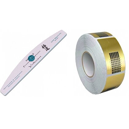 Pachet Sablon Patrat Unghii 500buc + Pila 2M Beauty Japoneza Yakuza 80-80 Gri