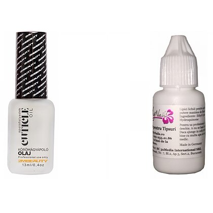 Pachet Lipici cu picurator 7.5g + Ulei Cuticule 2M Beauty 13 ml