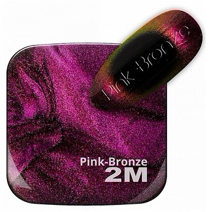 Oja Semipermanenta 2M Magnetic Mini Me 9D Super Effect Pink Bronze