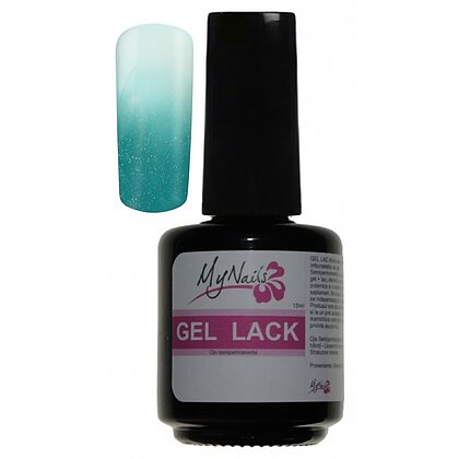 Oja Semipermanenta MyNails Thermo Turquoise-White Metallic Turcoaz